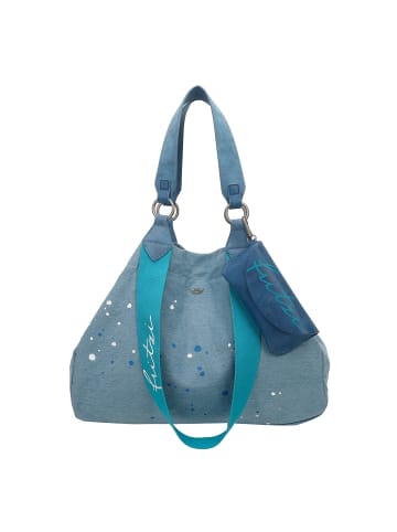 Fritzi aus Preußen Izzy Denim Shopper Tasche M 42 cm in blue sparkle