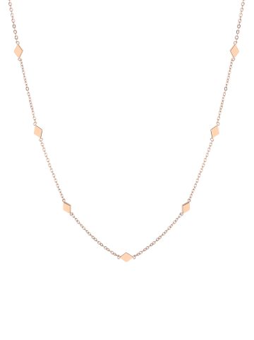 Hey Happiness Vergold. Kette Rhombus Edelstahl in Rosegold - (L) 45-49 cm