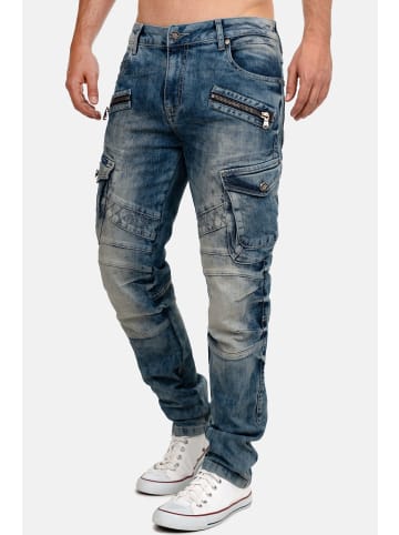 Cipo & Baxx Herren Straight Fit Jeans Stonewashed in Blue