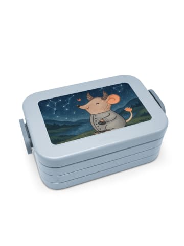 Mr. & Mrs. Panda Lunch Box Stier Astrologie Design ohne Spruch in Blau Pastell