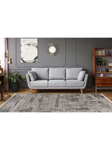 Kayoom Wohnzimmer Teppich – Kurzflorteppich Adela 325 in grau - rechteckig