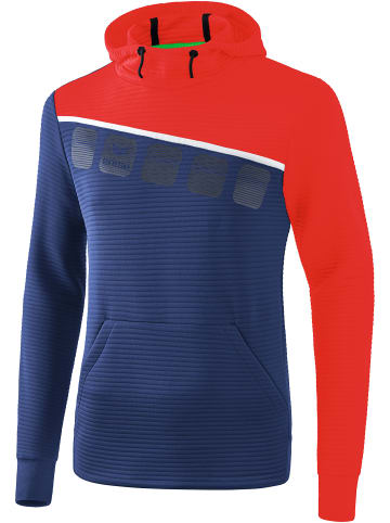 erima 5-C Kapuzensweat in new navy/rot/weiss