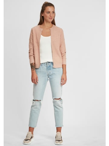 Oxmo Strickjacke OXKalotta 21900003-ME Strickjacke mit Punktmuster in Rosa