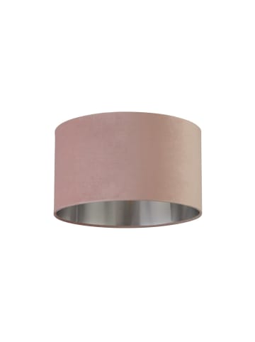 Licht-Erlebnisse Lampenschirm Ø 38 x (H)22 cm in Pink Silber gebürstet