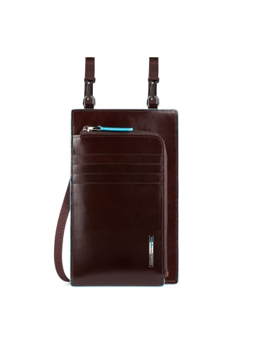 Piquadro Blue Square Handytasche RFID Leder 11,5 cm in mahogany