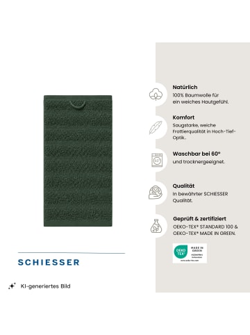 Schiesser Gästetuchset Neapel 5-teilig in Dunkelgrün