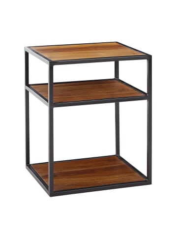 KADIMA DESIGN Nachttisch Massivholz / Metall 40x50x35 cm Beistelltisch Hoch
