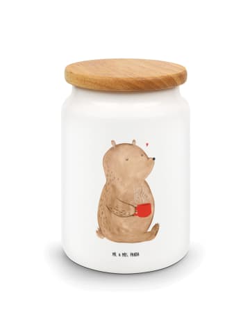 Mr. & Mrs. Panda Kaffeedose Bär Kaffee ohne Spruch in Weiß