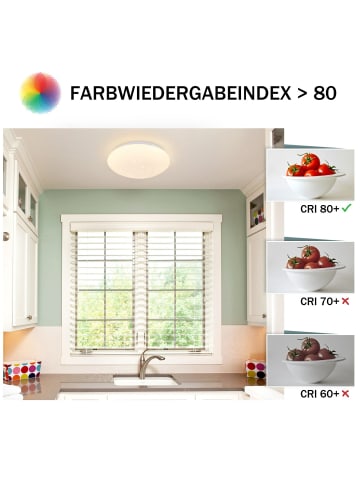 ZMH 2er-Set Deckenleuchte Warmweiß in Weiß Ø16.5cm