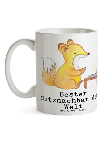 Mr. & Mrs. Panda Keramiktasse Fuchs Bester Sitznachbar der Welt ... in Weiß
