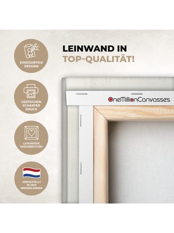 OnlyWow Leinwand Bilder Sandfarben