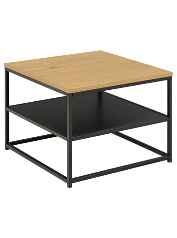 ebuy24 Couchtisch Gila Eiche Dekor, Schwarz 55 x 55 cm