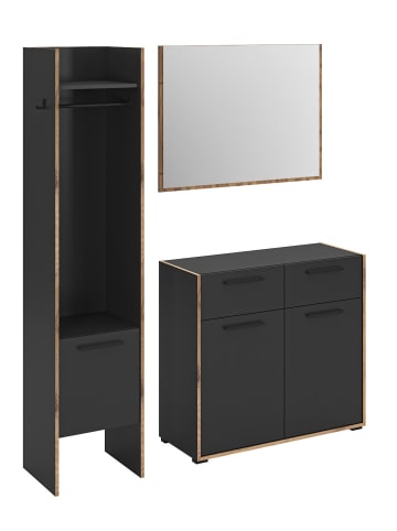 ebuy24 Garderobenmöbel Bueno Schwarzgrau 152 x 37 cm