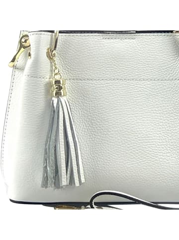 Florence Florence Umhängetasche, Handtasche Leder weiß ca. 30cm