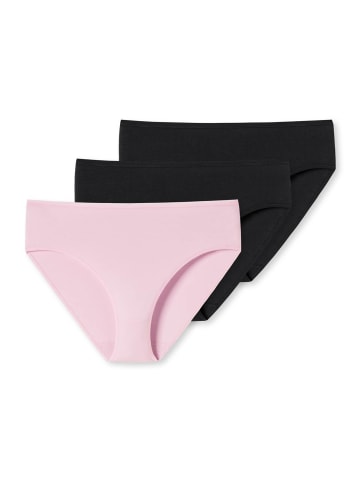 Schiesser Slip 3er Pack in Rosa/Schwarz