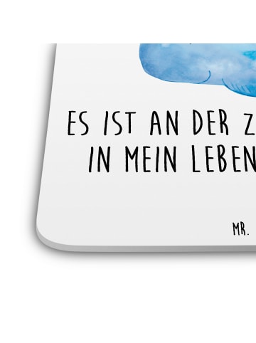 Mr. & Mrs. Panda Untersetzer für Gläser Wal Konfetti mit Spruch in Weiß