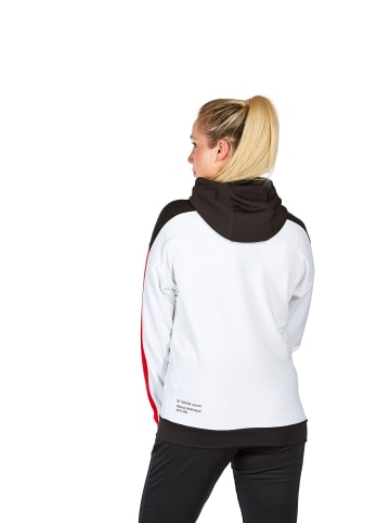 erima Damen Change By Erima Trainingsjacke mit Kapuze in weiß/schwarz/rot