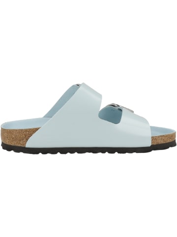 Birkenstock Sandale Arizona Big Buckle Naturleder Lack schmal in hellblau