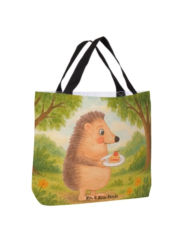 Mr. & Mrs. Panda Tasche Igel Kuchenstück Design ohne Spruch in Weiß