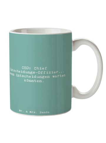 Mr. & Mrs. Panda Geschenktasse Spruch ZeichenO Entscheidungen mit Spruch in Meeresbrise
