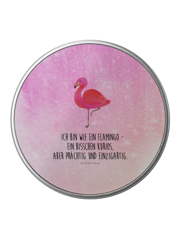 Mr. & Mrs. Panda Teedose Flamingo Classic mit Spruch in Aquarell Pink