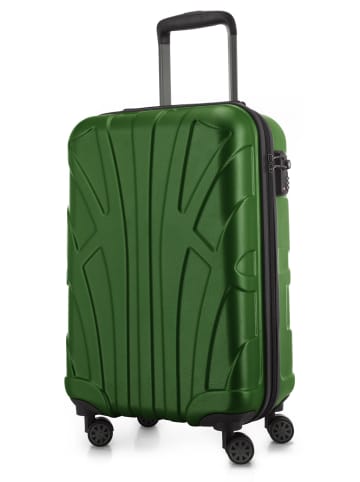 suitline Handgepäckkoffer 55x35x20 cm Carry-On 55cm Hartschale 34 L in Grün