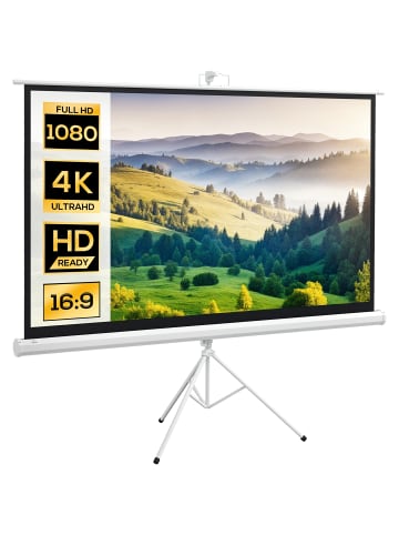 HOMCOM Beamer Leinwand-235,8L x 8B x 136H cm-Schwarz