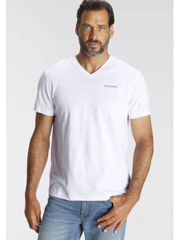 H.I.S. V-Shirt in weiss
