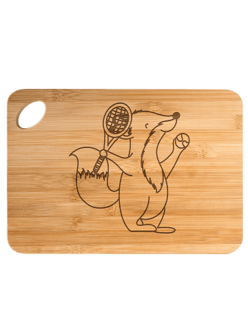 Mr. & Mrs. Panda Brett Fuchs Tennis spielen ohne Spruch in Braun