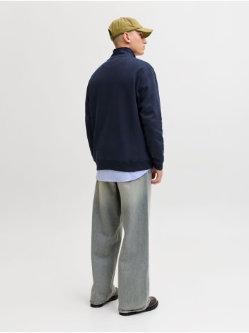 Jack & Jones Sweatshirt mit halbem Reißverschluss in Sky Captain