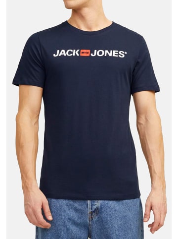 Jack & Jones T-Shirt Basic in Blau / weiß