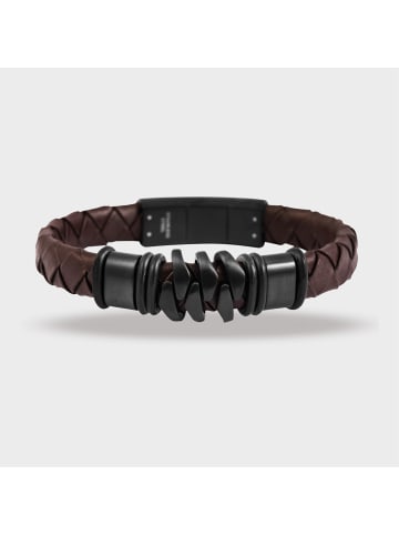 Adeliás Herren Armband aus Leder 21,5 cm in braun
