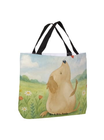 Mr. & Mrs. Panda Shopping Bag Hund Liebe Design ohne Spruch in Weiß