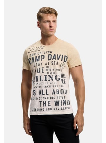 CAMP DAVID  T-Shirt 'Cabo Verde' in hellbraun