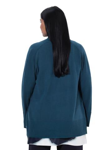 Ulla Popken Strickjacke in graupetrol