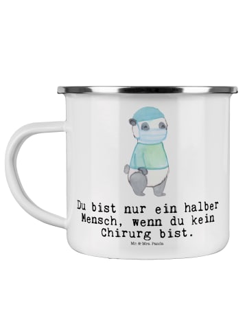 Mr. & Mrs. Panda Tasse Emaille Chirurg Herz mit Spruch in Weiß