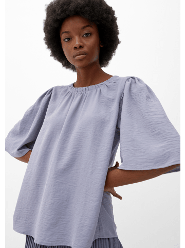 QS Bluse kurzarm in Blau