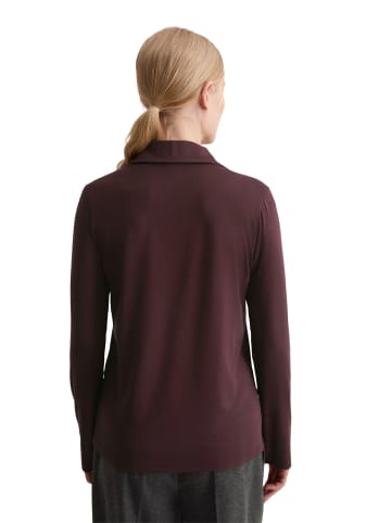 Marc O'Polo Jerseybluse im Polo-Stil regular in Black Cherry