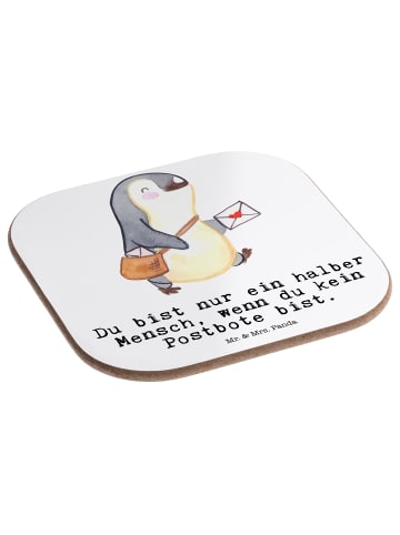 Mr. & Mrs. Panda Tischschoner Postbote Herz mit Spruch in Weiß