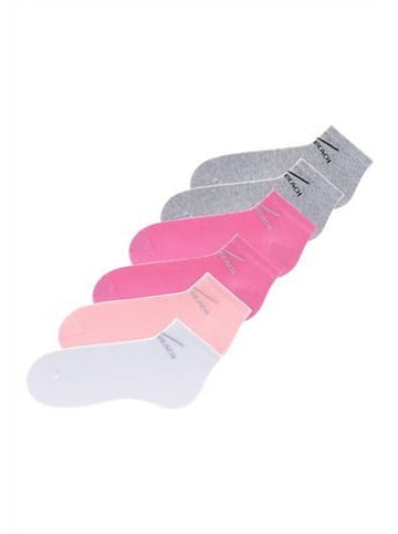 Venice Beach Sneakersocken in grau-meliert, pink, rosa, weiß