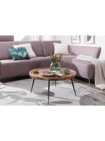 FineBuy Couchtisch in Braun / Sheesham / 75x75x39