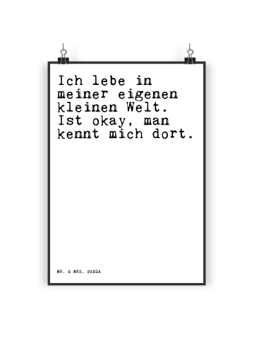 Mr. & Mrs. Panda Bild Ich lebe in meiner... mit Spruch in Weiß