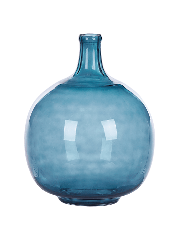 Beliani Dekovase CHAPPATHI in Blau - (W) 24 x (H) 31 x (L) 24 cm