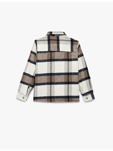 KOTON SHIRTS LS in Beige Kariert