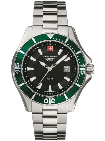 Swiss Alpine Military by Grovana Analoguhr für Herren in silber