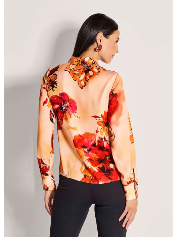 MADELEINE Elegante Bluse mit Hemdkragen in pfirsich / multicolor