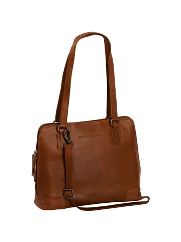 The Chesterfield Brand Wax Pull Up Schultertasche Leder 30 cm Laptopfach in cognac