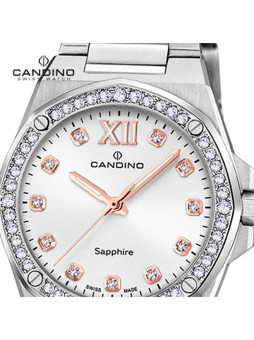 Candino Analog-Armbanduhr Candino Elegance silber mittel (ca. 34mm)