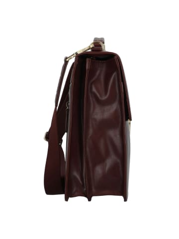 Jost Skagen Aktentasche Leder 40 cm Laptopfach in redbrown