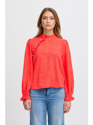 ICHI Langarm-Bluse IXTANYA Regular fit in Racing Red